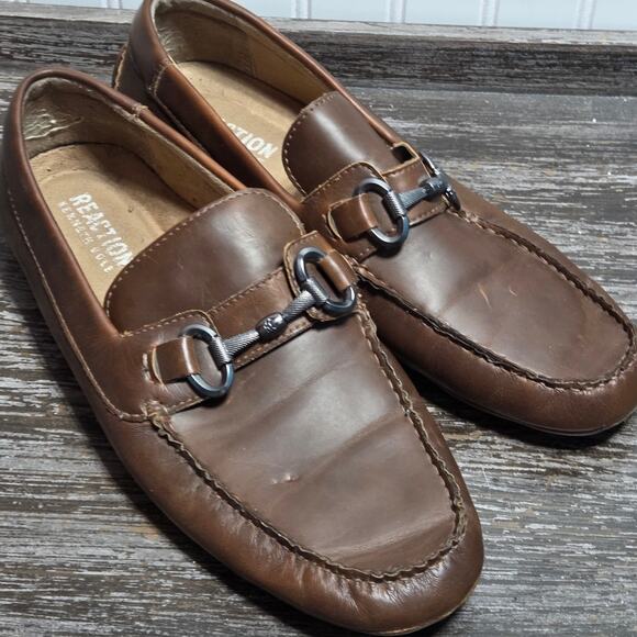 Kenneth Cole Reaction Men\'s Brown Faux Leather Comfort Driving Moccasin Size10.5 main image 6